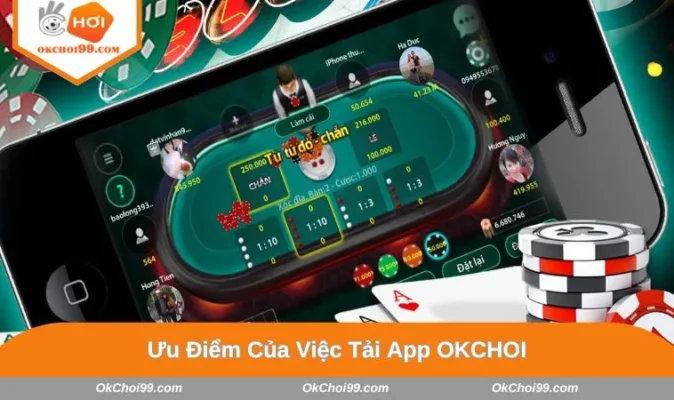 Việc tải app OKCHOI đem lại cho hội viên rất nhiều lợi ích đặc biệt